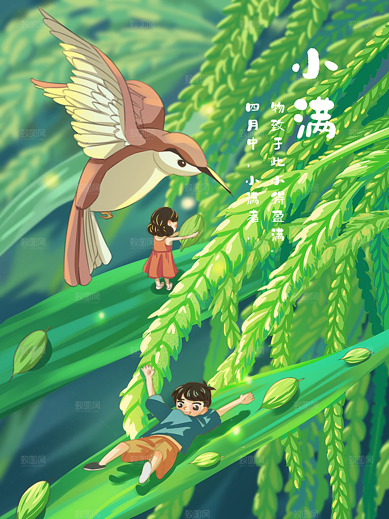 小满插画海报设计