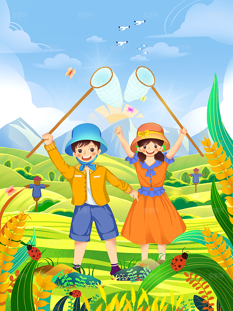 小满插画海报设计素材
