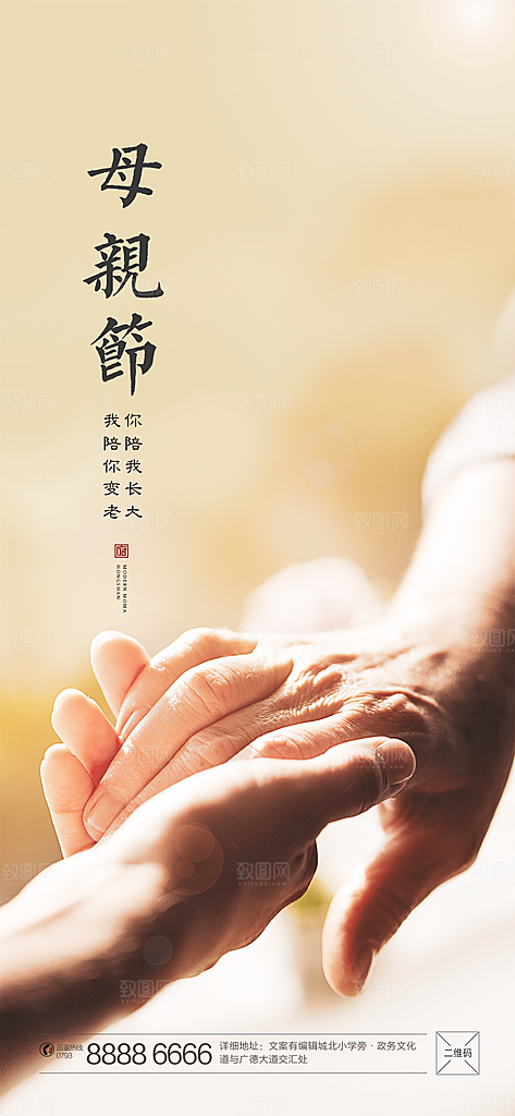传统节日母亲节海报模版