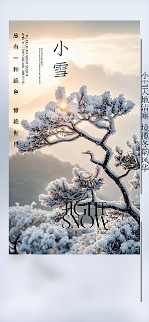 节气小雪宣传活动海报