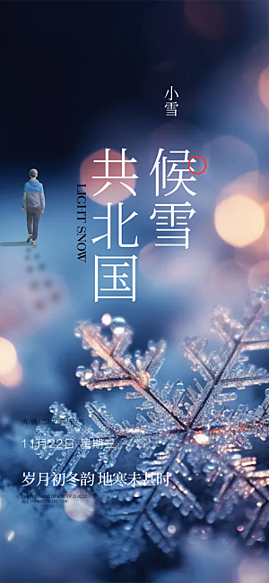 节气小雪宣传活动海报