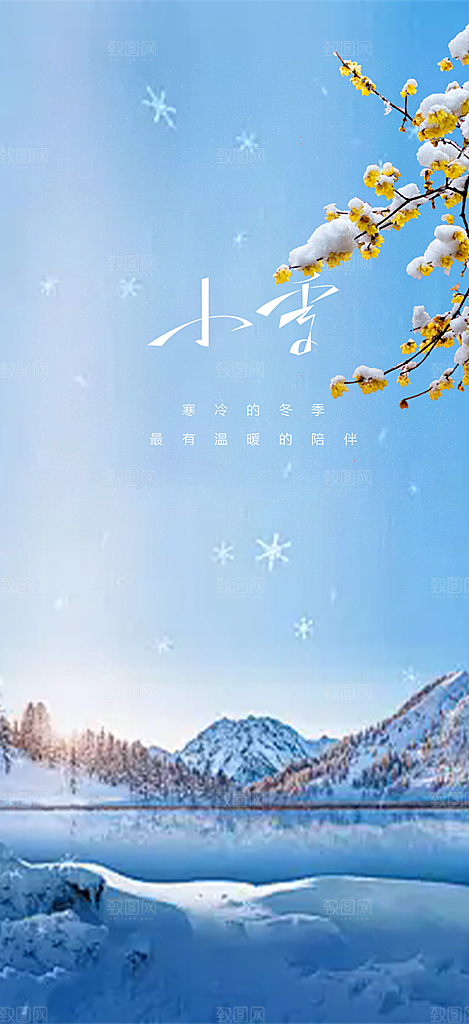节气小雪宣传活动海报
