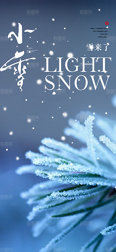 传统二十四节气小雪宣传活动海报
