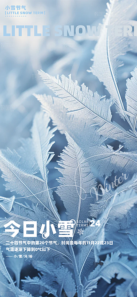 节气小雪宣传活动海报