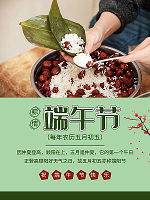 端午节节日简约大气海报