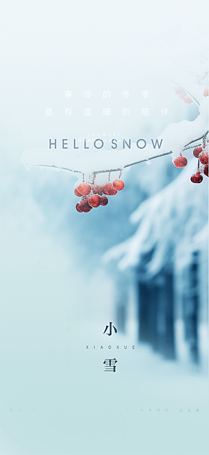 节气小雪宣传海报