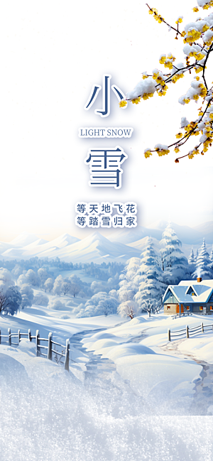 节气小雪宣传活动海报