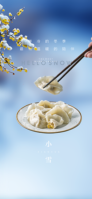 二十四节气小雪宣传活动海报