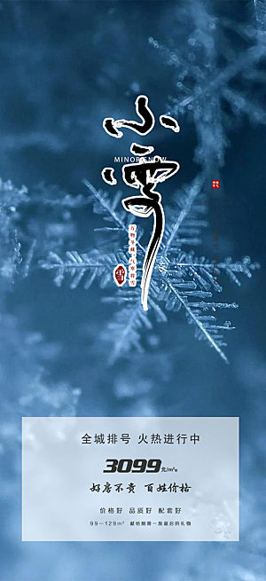 二十四节气小雪宣传活动海报