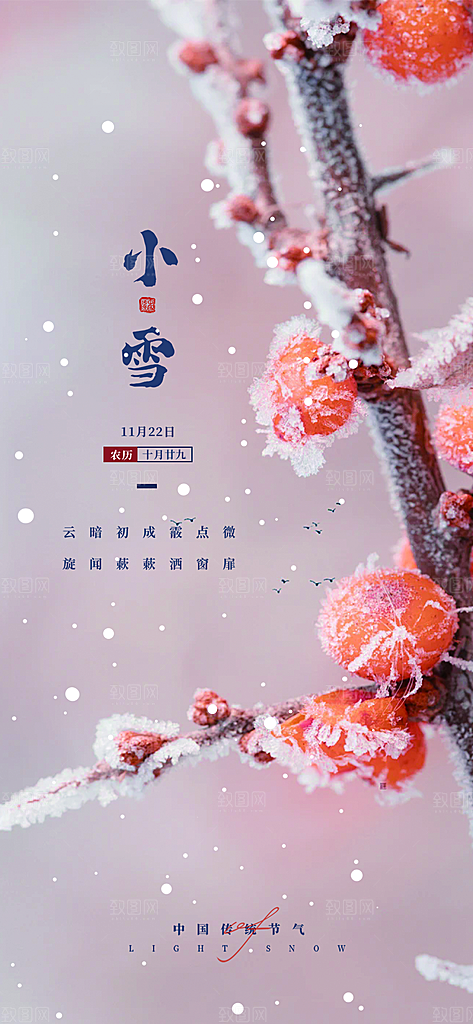 小雪宣传活动海报