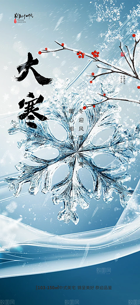 节气大寒宣传活动海报