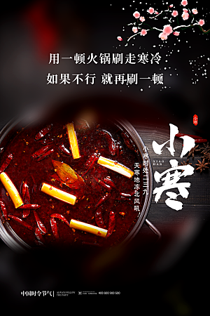中国传统二十四节气小寒节气节日海报