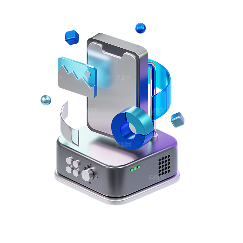 3D科技互联网图标