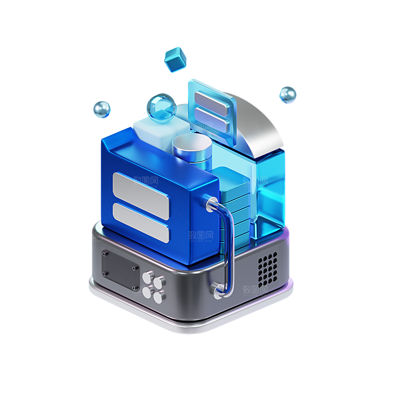 3D科技互联网图标