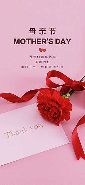 母亲节节日简约大气海报