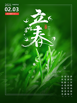 中国传统二十四节气立春节气宣传海报