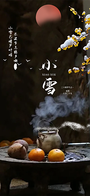 二十四节气小雪宣传活动海报
