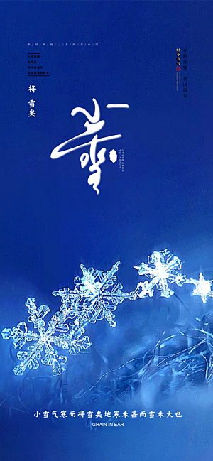 传统二十四节气小雪宣传活动海报