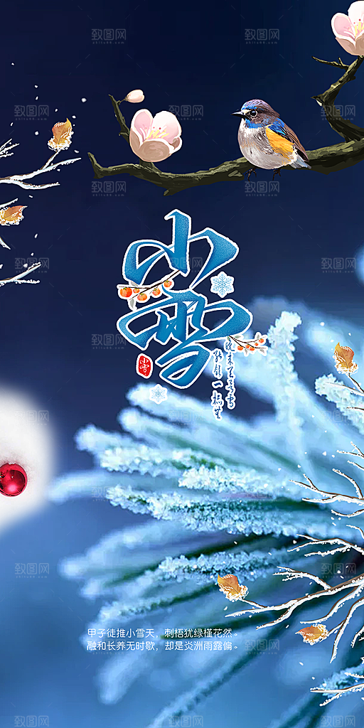小雪冬天宣传活动海报