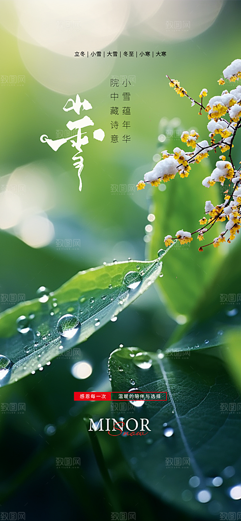 小雪冬天宣传活动海报