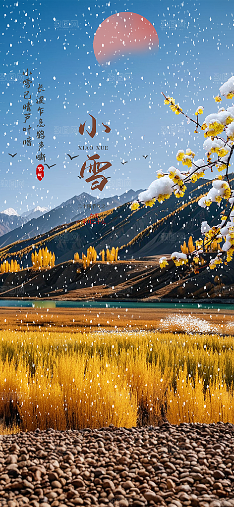 节气小雪冬天宣传活动海报