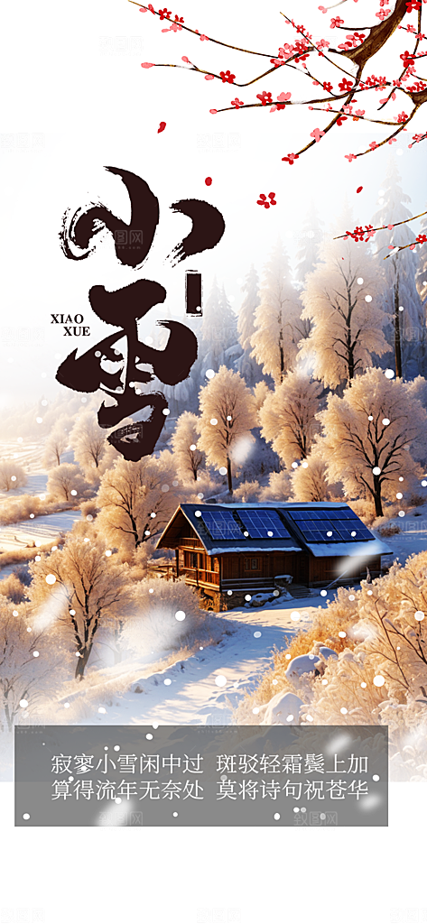 节气小雪冬天宣传活动海报