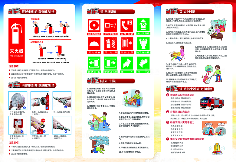 消防安全知识折页