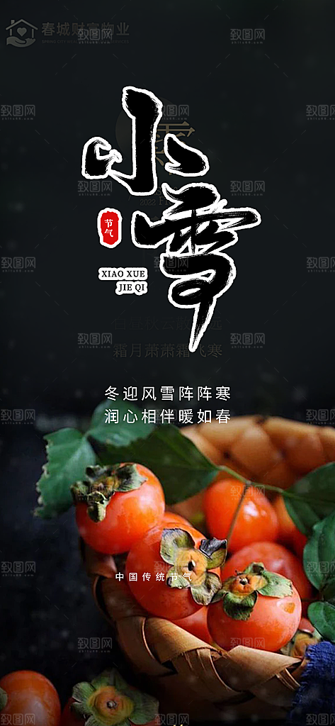 节气小雪冬天宣传活动海报
