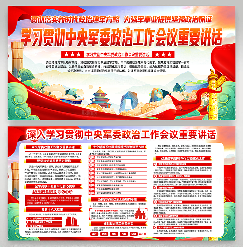 中央军委政治工作会议展板