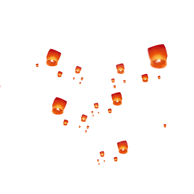 孔明灯免抠元素设计素材