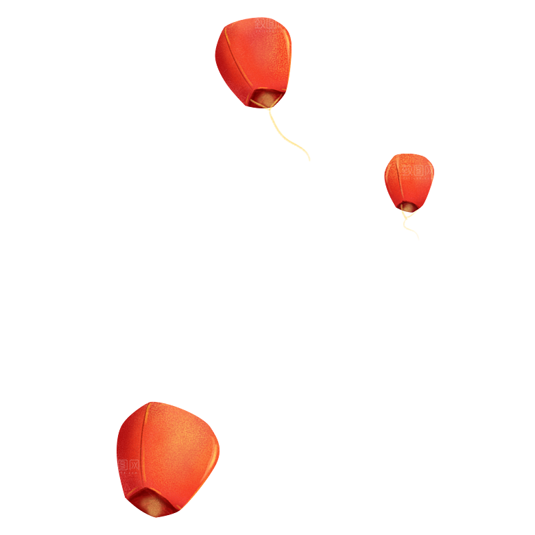 孔明灯免抠元素设计素材