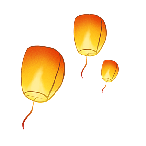 孔明灯免抠元素设计素材