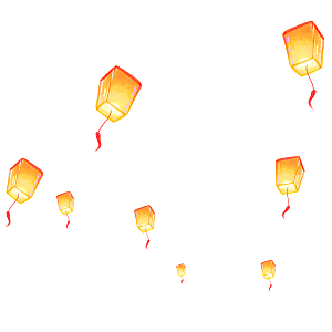 孔明灯免抠元素设计素材图片
