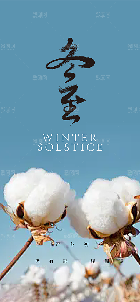 节气冬至宣传活动海报