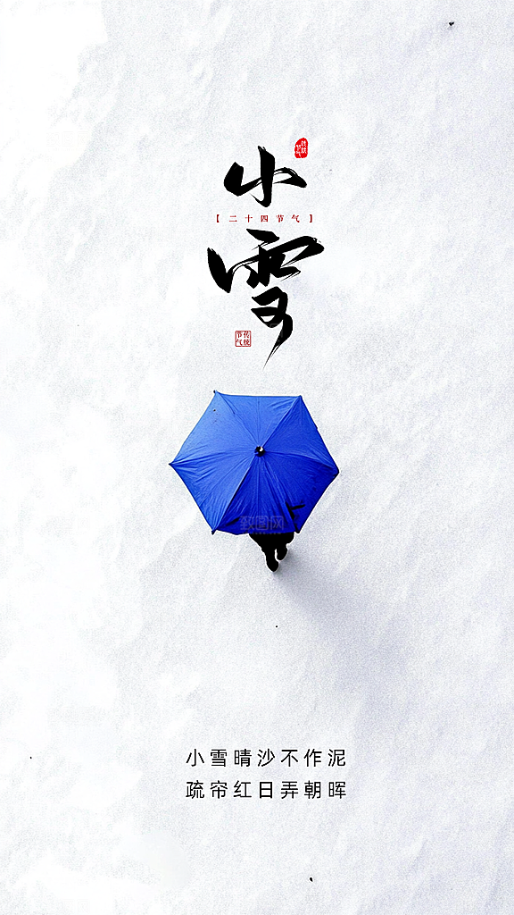 小雪简约节日创意大气节气唯美海报