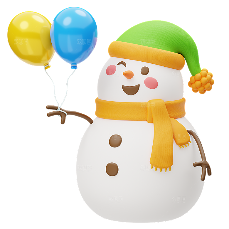 圣诞节卡通雪人模型