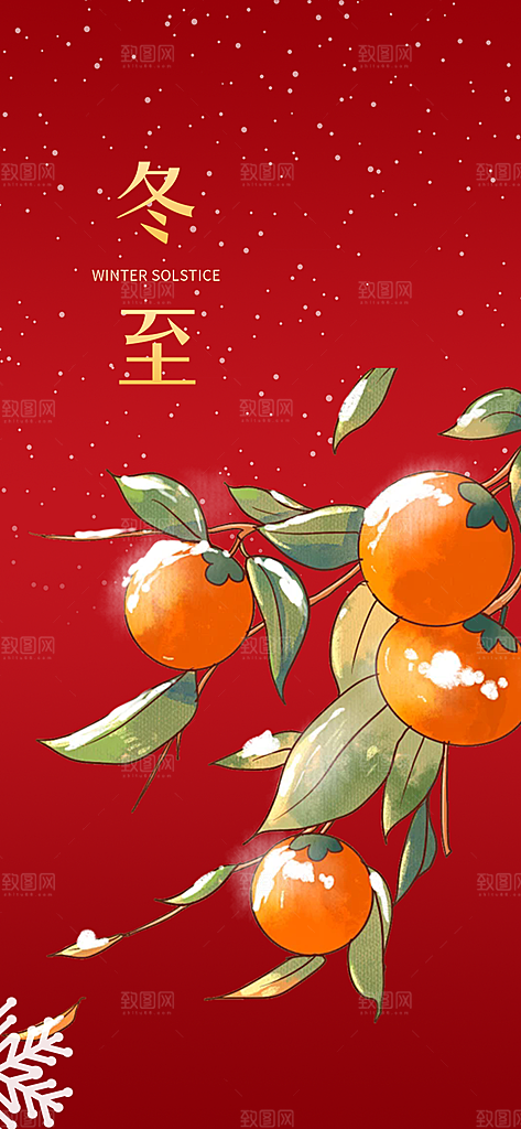 二十四节气冬至宣传活动海报