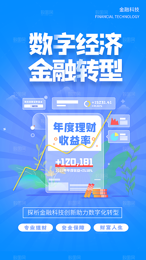 大气金融理财宣传海报