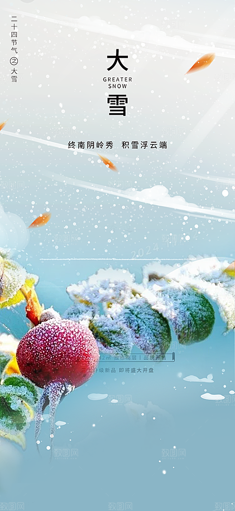 节气大雪宣传活动海报
