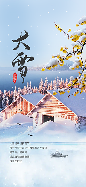 节气大雪宣传活动海报