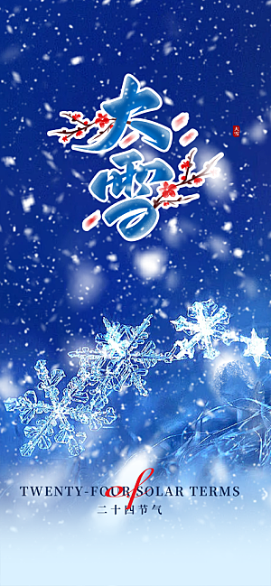 二十四节气大雪宣传活动海报