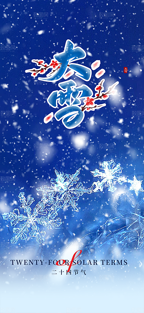 二十四节气大雪宣传活动海报