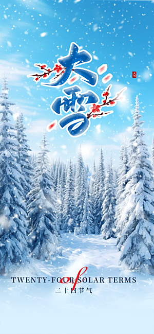 传统二十四节气大雪宣传活动海报