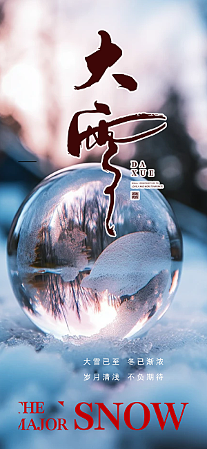 传统二十四节气大雪宣传活动海报