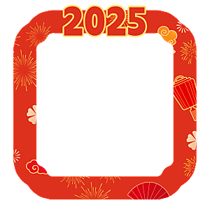 2025蛇年卡通素材免扣边框