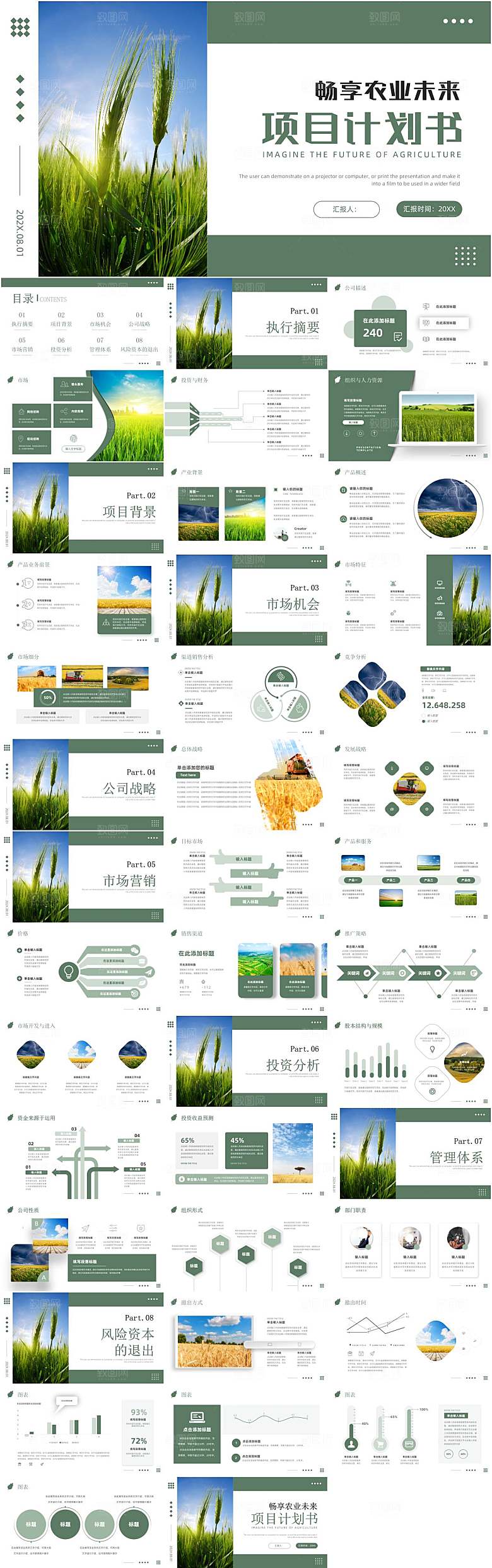 农业商业计划书ppt模板
