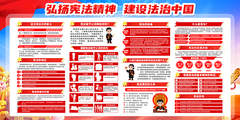 国家宪法日全国法制宣传日党建展板