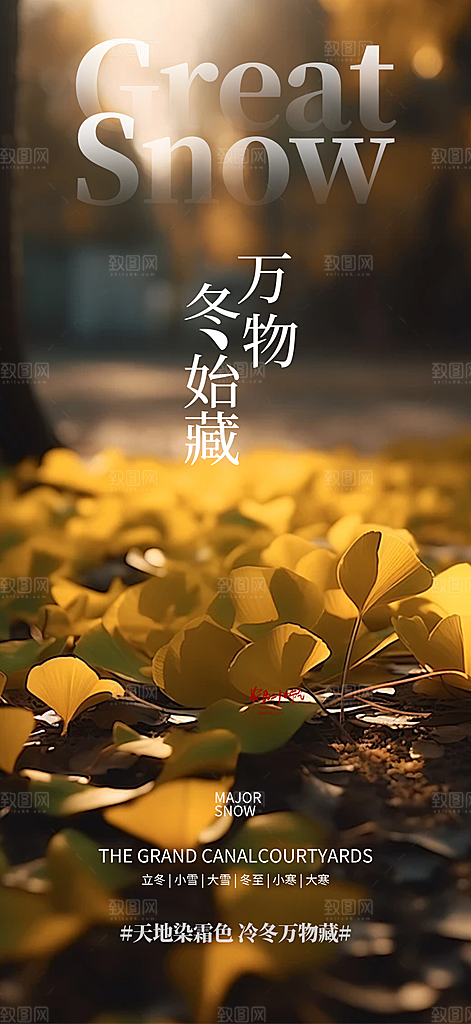 节气大雪宣传活动海报