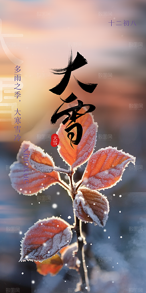 节气大雪宣传活动海报