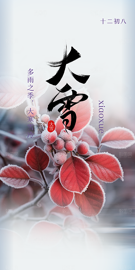 节气大雪宣传活动海报